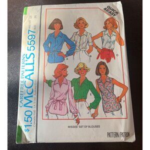 McCall's Misses Blouses Sewing Pattern Size 14 5597 - Uncut